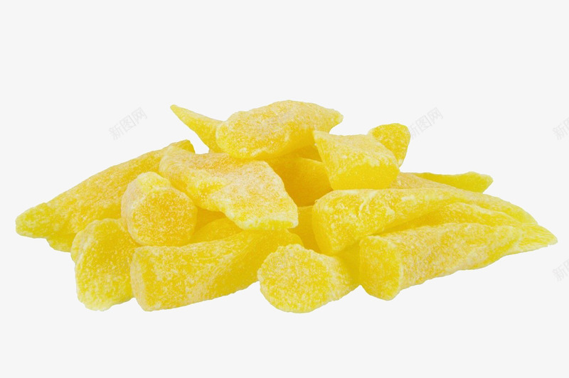 美味菠萝干png免抠素材_88icon https://88icon.com 实物 水果干 甜点 糖果 糖渍 美味菠萝干 菠萝块 菠萝干 营养 高清图片 黄色