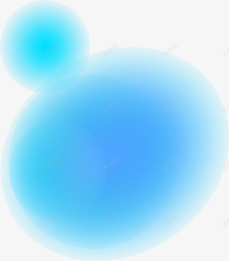 蓝色闪耀光晕png免抠素材_88icon https://88icon.com 光圈 光影 梦幻光芒 模糊光辉 清新光辉 蓝色光晕