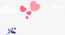 水彩合成手绘爱心飞翔的小鸟png免抠素材_88icon https://88icon.com 合成 小鸟 水彩 爱心 飞翔