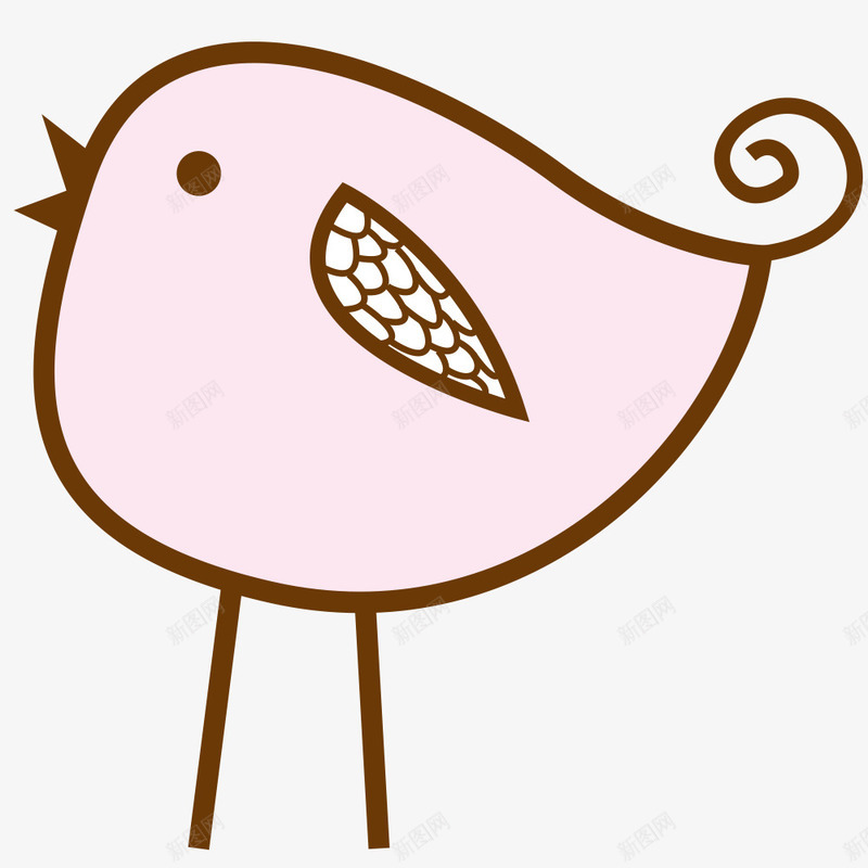 卡通小鸟粉色png免抠素材_88icon https://88icon.com 卡通 小鸟 简笔画 粉色