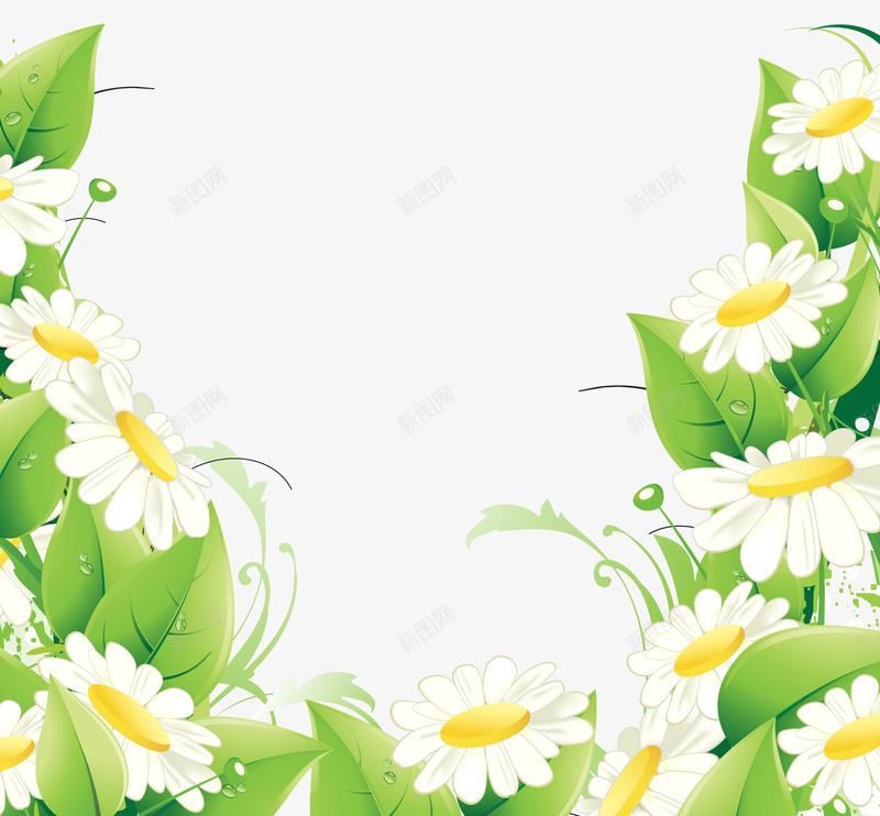 夏季清新背景png免抠素材_88icon https://88icon.com 夏季清新背景 夏日元素 树叶装饰 背景花纹 装饰底纹