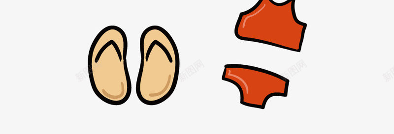 手绘夏季海边装饰png免抠素材_88icon https://88icon.com 卡通装饰 小清新 手绘 泳衣 海豚 眼镜 绿色叶子