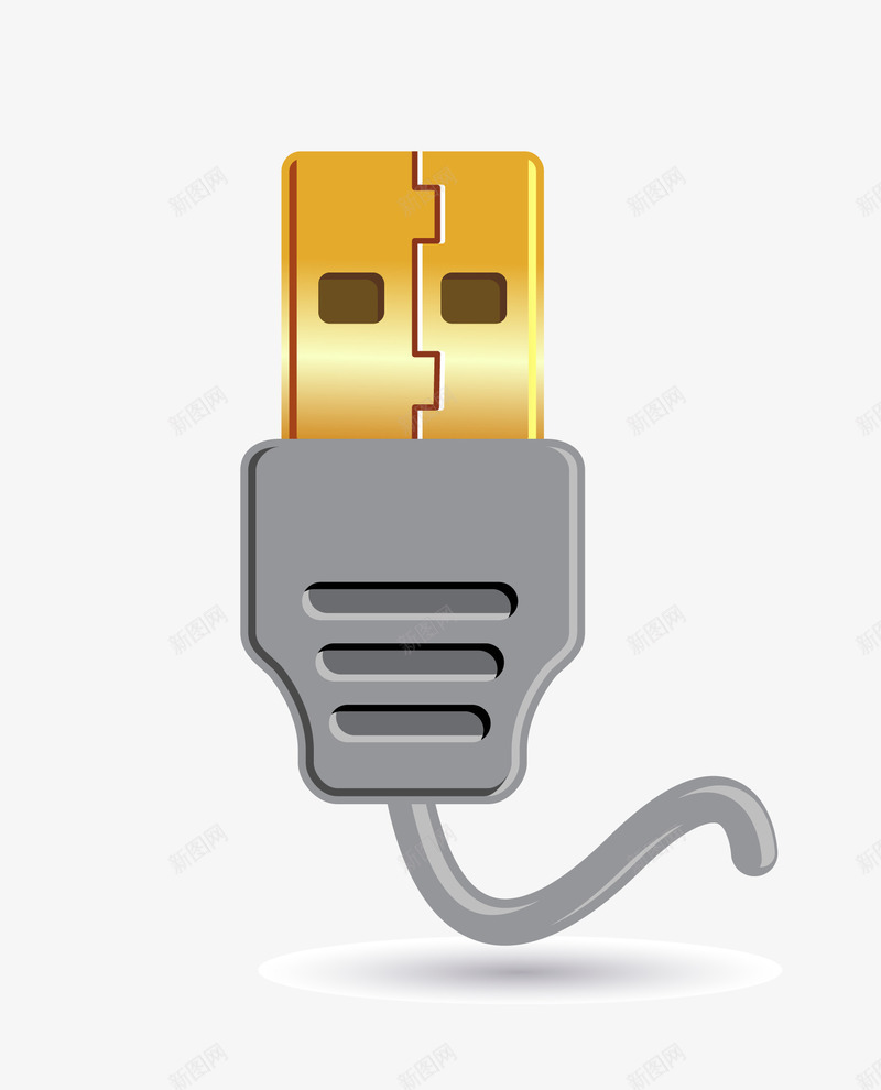 光影金色数据线矢量图eps免抠素材_88icon https://88icon.com 光影 数据线 苹果数据线 金色 矢量图