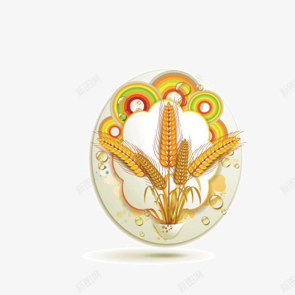 秋天麦穗金黄色丰收png免抠素材_88icon https://88icon.com 丰收 秋天 金黄色 麦穗