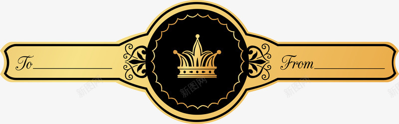 奢华金色条幅png免抠素材_88icon https://88icon.com 光晕 奢华 小清新 条幅 皇冠 简约 质感 金色