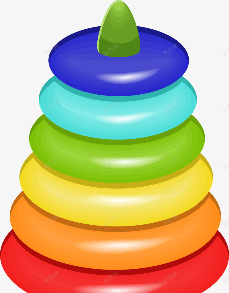 彩色立体套圈玩具png免抠素材_88icon https://88icon.com 儿童玩具 套圈圈 套圈玩具 小孩 彩色叠叠圈 游戏 玩耍 童趣