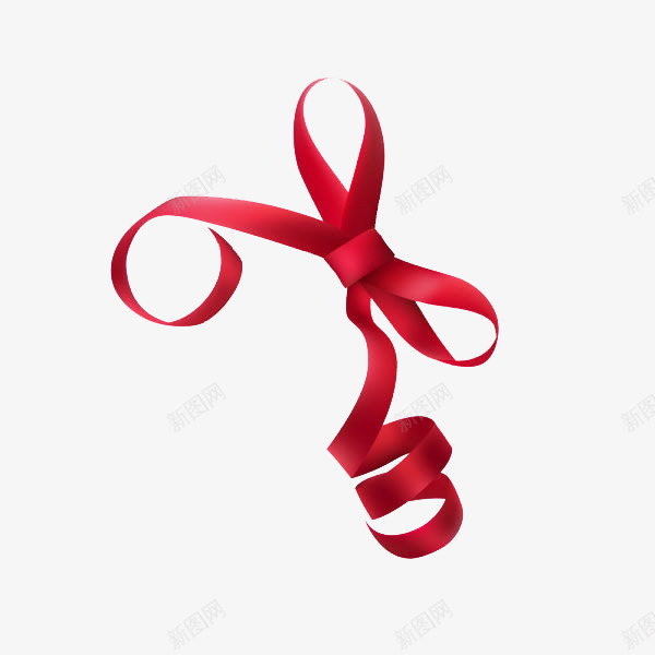 红色蝴蝶结丝带png免抠素材_88icon https://88icon.com 卡通 浪漫 海报设计素材 红色丝带