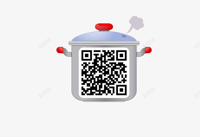 电饭煲创意个性二维码png免抠素材_88icon https://88icon.com 个性创意设计 免抠 店铺二维码 简约 餐具电饭煲二维码