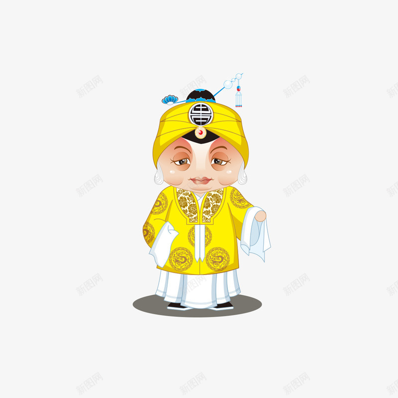红色国风卡通装饰png免抠素材_88icon https://88icon.com 中国风 京剧 人物 卡通 古代 戏曲 素材 花旦 青衣