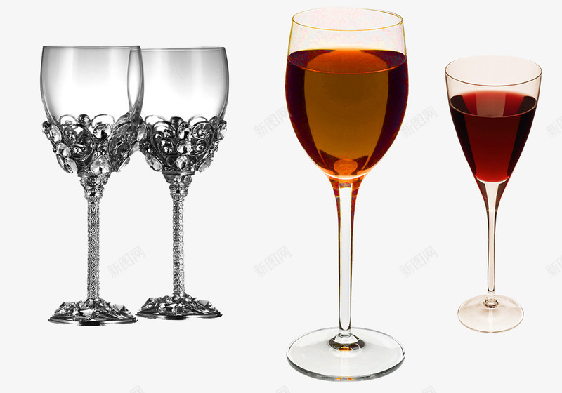 华丽的高脚葡萄酒杯组合psd免抠素材_88icon https://88icon.com 华丽的风格 玻璃杯 葡萄酒杯组合 高脚杯