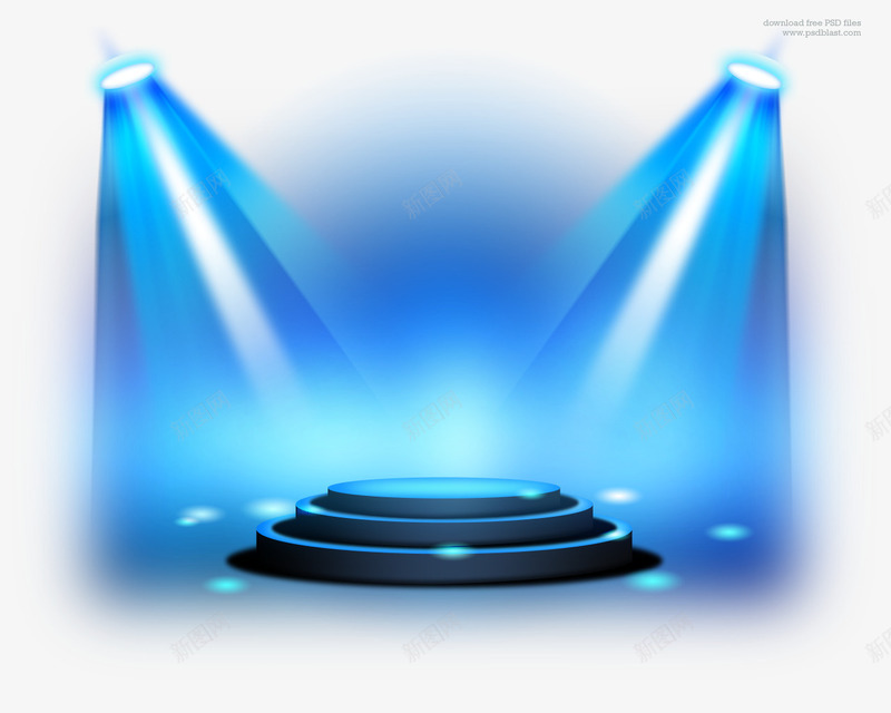 手绘蓝色舞台灯光png免抠素材_88icon https://88icon.com 灯光 舞台 蓝色