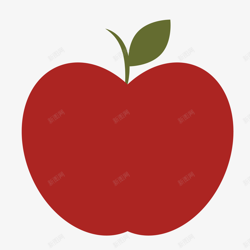 卡通手绘红色的苹果png免抠素材_88icon https://88icon.com 创意 动漫动画 卡通手绘 红色的 绿叶 艺术 苹果