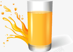 果汁喷溅png免抠素材_88icon https://88icon.com 喷溅 杯子 果汁 橙色 水杯