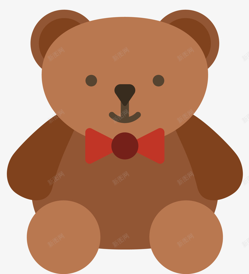 可爱的棕色熊玩具png免抠素材_88icon https://88icon.com 儿童矢量玩具 可爱 娃娃玩具 幼儿玩具 棕色玩具 熊 矢量玩具