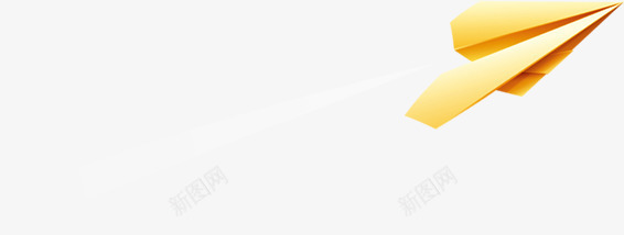 黄色卡通折纸飞机png免抠素材_88icon https://88icon.com 卡通 飞机 黄色