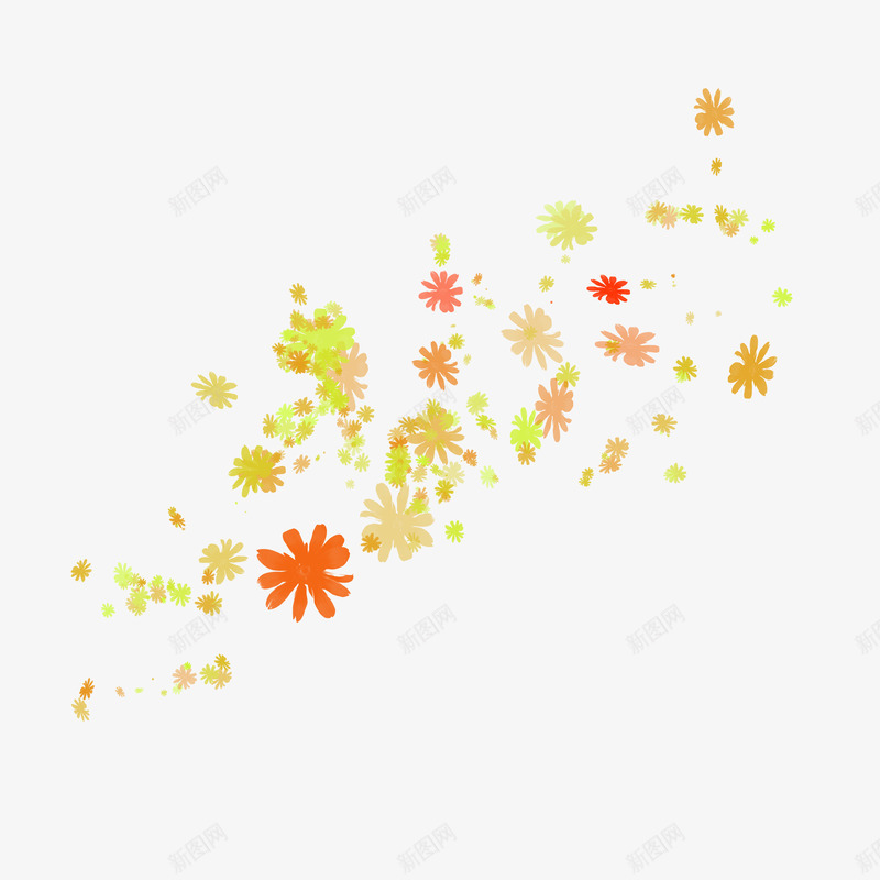 水彩飘落的叶子png免抠素材_88icon https://88icon.com 叶片 植物叶子 秋天叶子