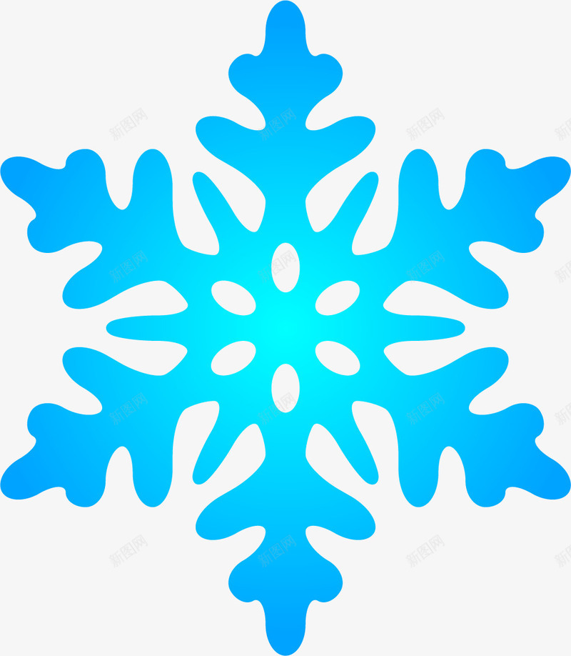 小清新蓝色雪花png免抠素材_88icon https://88icon.com 唯美雪花 小清新雪花 水彩 简约 蓝色光晕 蓝色雪花