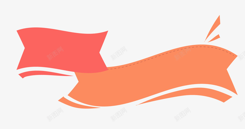 卡通红色条幅png免抠素材_88icon https://88icon.com 文案背景 红色丝带 红色条幅 背景装饰