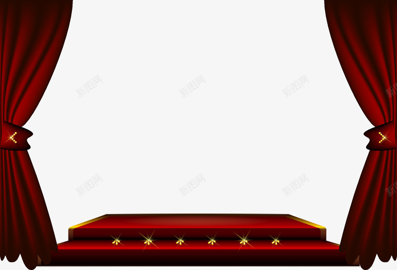 拉幕舞台png免抠素材_88icon https://88icon.com 帷幕 幕布 拉幕 窗帘 舞台
