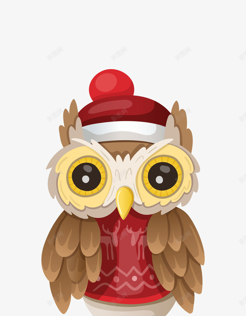 卡通手绘带圣诞帽的猫头鹰装饰插矢量图ai免抠素材_88icon https://88icon.com 冬季 卡通圣诞装饰 卡通手绘带圣诞帽的猫头鹰装饰插画免费下载 圣诞节 带圣诞帽的猫头鹰 手绘圣诞 节日庆祝 矢量图
