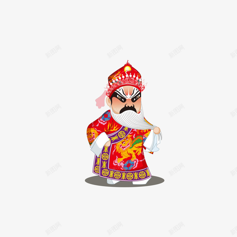 红色国风卡通装饰png免抠素材_88icon https://88icon.com 中国风 京剧 人物 卡通 古代 戏曲 素材 花旦 青衣