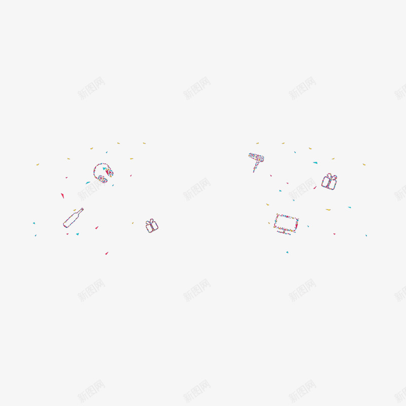 漂浮电器png免抠素材_88icon https://88icon.com 小清新 店铺装饰 简约 黑色