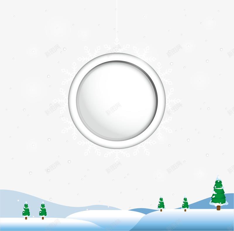 冬季雪花边广告牌矢量图eps免抠素材_88icon https://88icon.com 冬季 宣传板 广告牌 挂饰 暖冬 矢量素材 雪地 雪花边框 矢量图