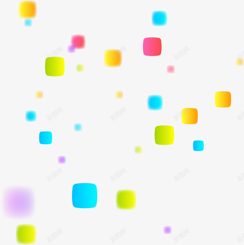多彩漂浮方块png免抠素材_88icon https://88icon.com 多彩方块 彩色色块 模糊方块 清新方块 漂浮色块 美丽花纹