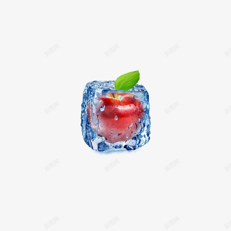 冰封冷冻的苹果png免抠素材_88icon https://88icon.com 冰 清新 漂浮素材 苹果