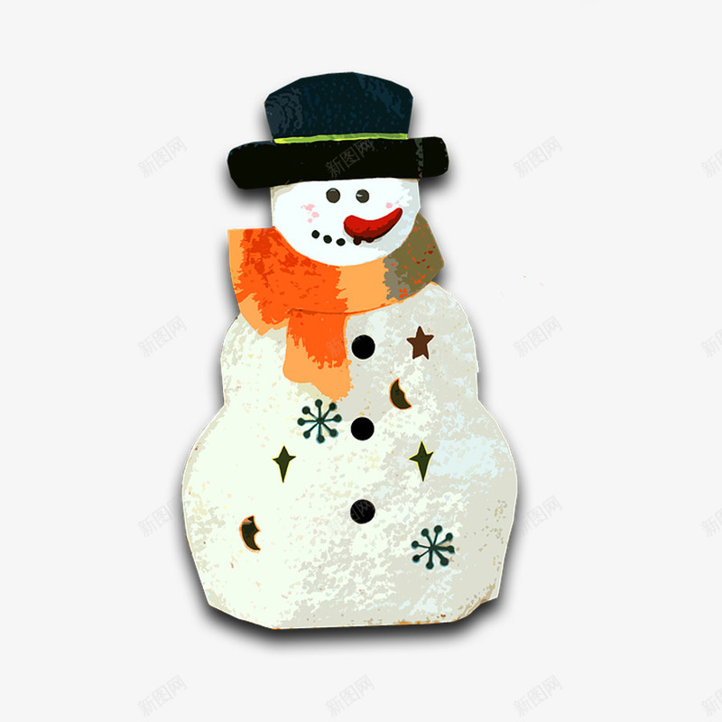 可爱的雪人psd免抠素材_88icon https://88icon.com 下雪 冬季 白色 雪孩子