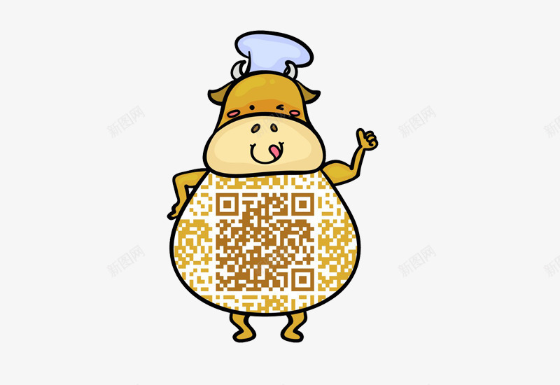 创意卡通二维码png免抠素材_88icon https://88icon.com 个性二维码 免抠 卡通创意设计 店铺二维码 简约
