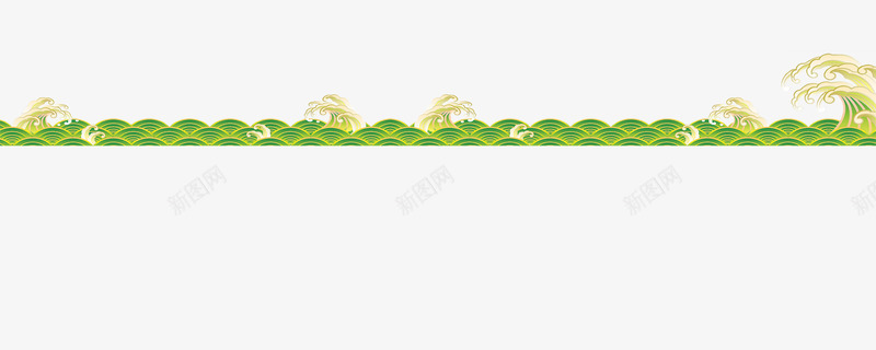 水浪舞台背景元素png免抠素材_88icon https://88icon.com 中国风 水波 水浪 浪花 绿色