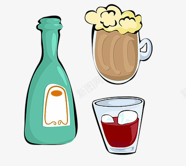 可爱酒精饮品png免抠素材_88icon https://88icon.com 冰块 啤酒 插画 玻璃杯 酒精 饮品