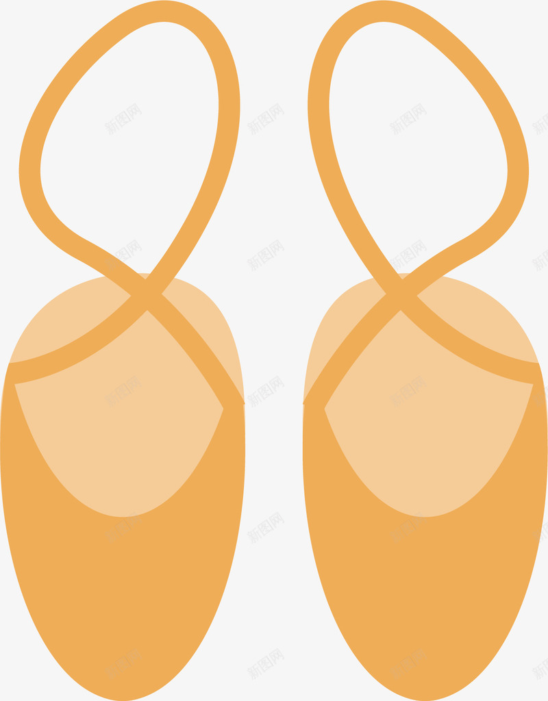 黄色舞蹈鞋矢量图ai免抠素材_88icon https://88icon.com 可爱 女性 清新 舞蹈 豆豆鞋 黄色 矢量图