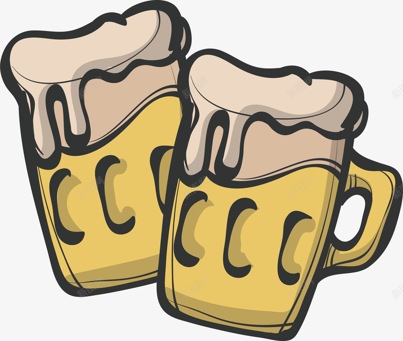 节日聚会干杯啤酒矢量图ai免抠素材_88icon https://88icon.com 喝啤酒 干杯 干杯啤酒 矢量png 聚会 节日聚会 矢量图