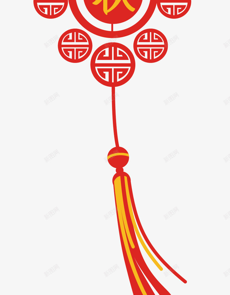 红色吊坠矢量图ai免抠素材_88icon https://88icon.com 中国风 印花 吊坠 对称 小鱼 手绘 红色 翅膀 矢量图
