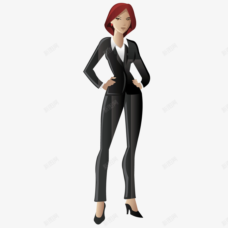 黑色质感女性职业装png免抠素材_88icon https://88icon.com 女性 职业装 质感 黑色