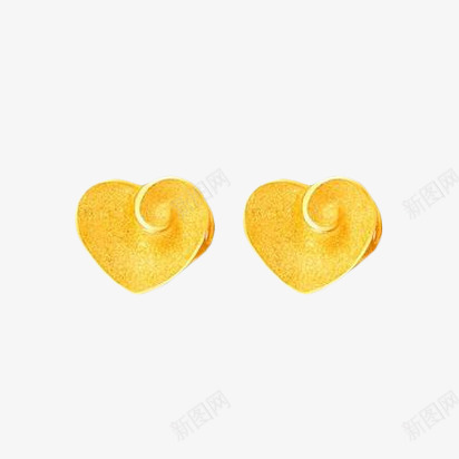 周大福唯美心形黄金耳钉png免抠素材_88icon https://88icon.com 产品实物 周大福 唯美 心形 首饰 黄金耳钉