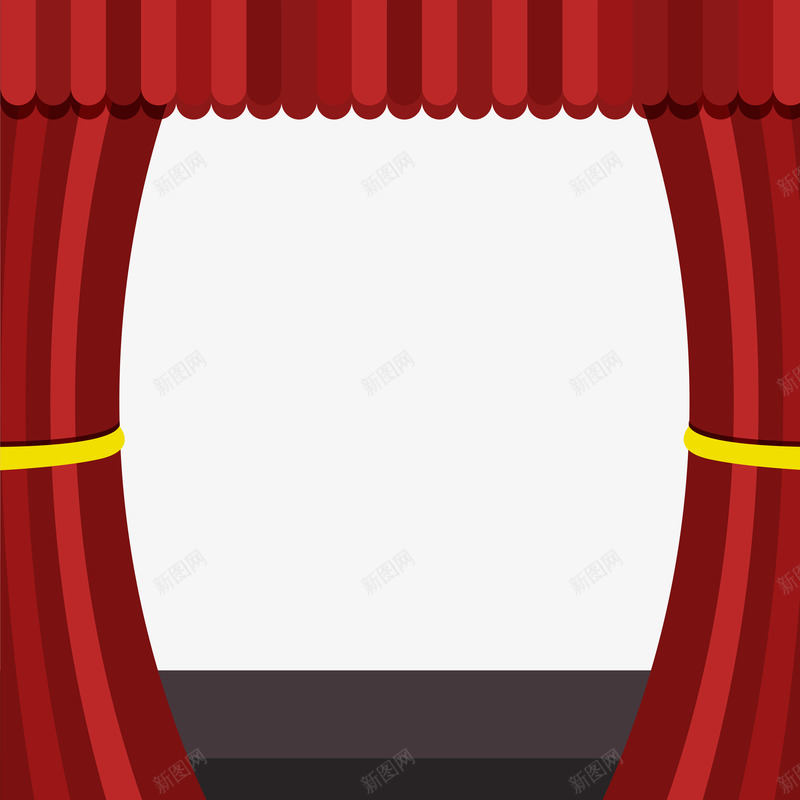 红色舞台幕布png免抠素材_88icon https://88icon.com 幕布 拉开 红色 舞台