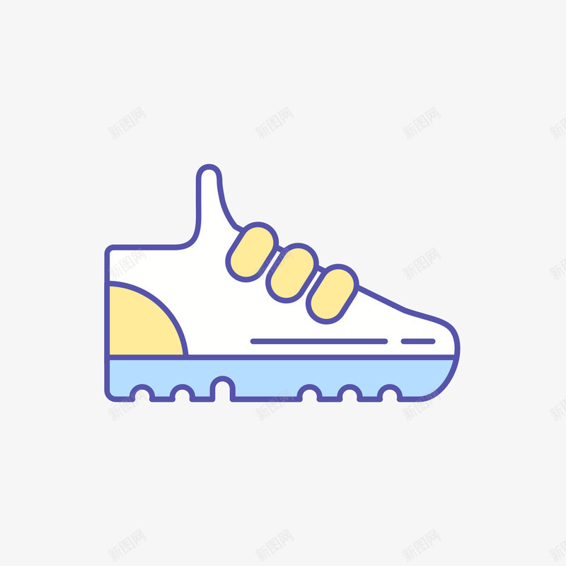 彩色手绘圆角旅游鞋元素矢量图eps免抠素材_88icon https://88icon.com 弧度 弯曲 彩色 扁平化 手绘 服饰 穿着 衣服 矢量图