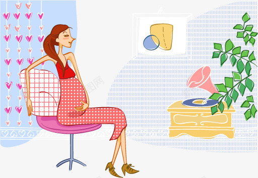 孕妈妈png免抠素材_88icon https://88icon.com 女性 妈妈 孕妇 孕妈妈 安胎 室内 家庭 植物 留声机 矢量素材矢量素材