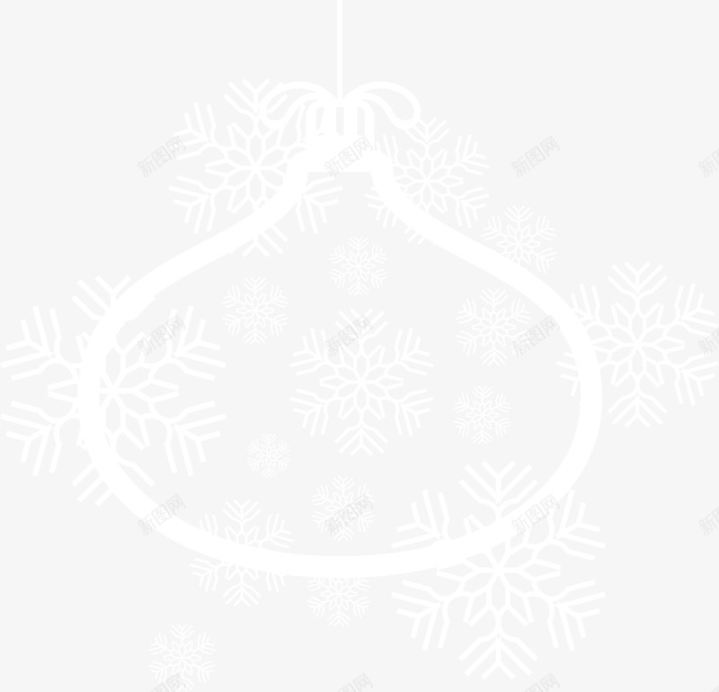 白色雪花挂件png免抠素材_88icon https://88icon.com 冬天 冬季 圣诞节 寒冬 白色挂件 装饰图案 雪花