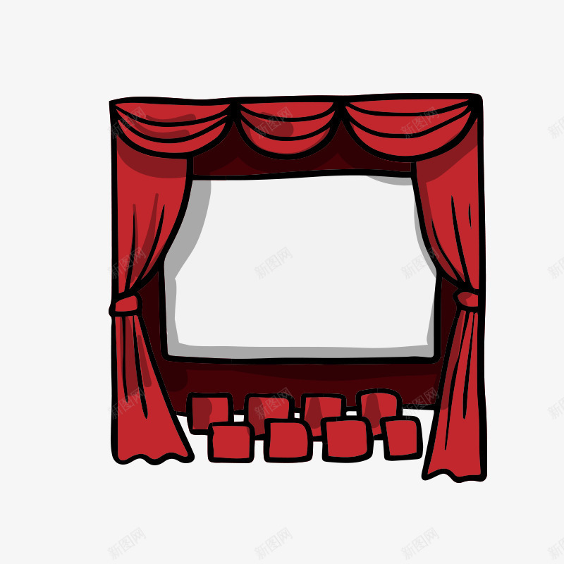 舞台窗帘png免抠素材_88icon https://88icon.com 座位 窗帘 舞台