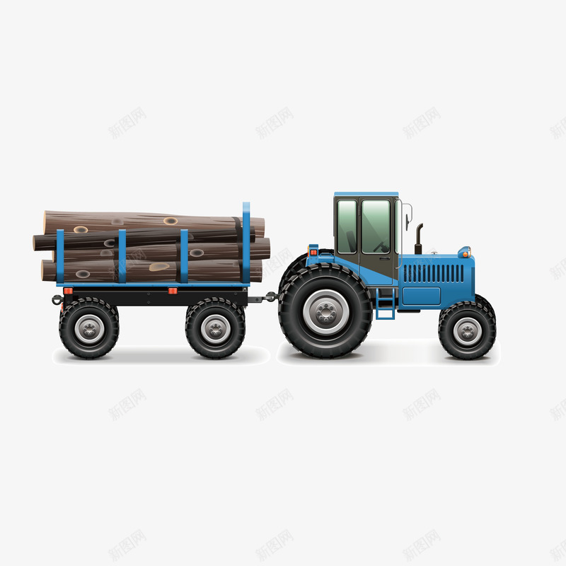 农用拉木材车png免抠素材_88icon https://88icon.com 农业 农资 拖拉机 机械