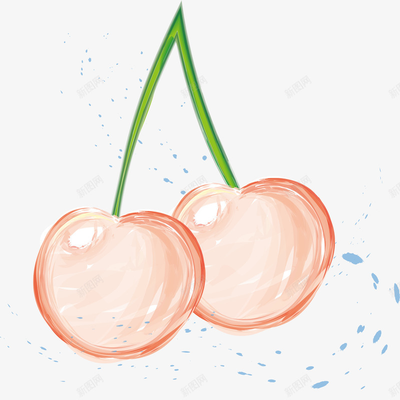 彩绘樱桃矢量图eps免抠素材_88icon https://88icon.com 卡通樱桃 彩绘樱桃 樱桃 矢量樱桃 矢量水果 矢量图