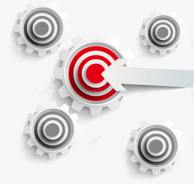 齿轮PPT元素png免抠素材_88icon https://88icon.com 工业 机械 立体 箭头 金属 金属感 齿轮
