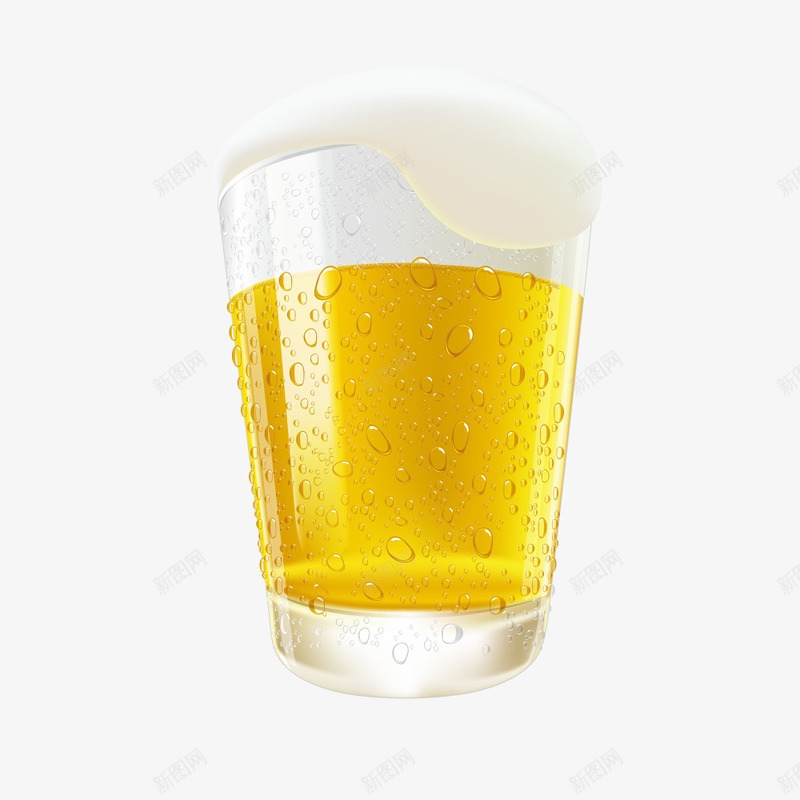 冒白色泡泡的啤酒杯png免抠素材_88icon https://88icon.com 啤酒杯 黄色啤酒