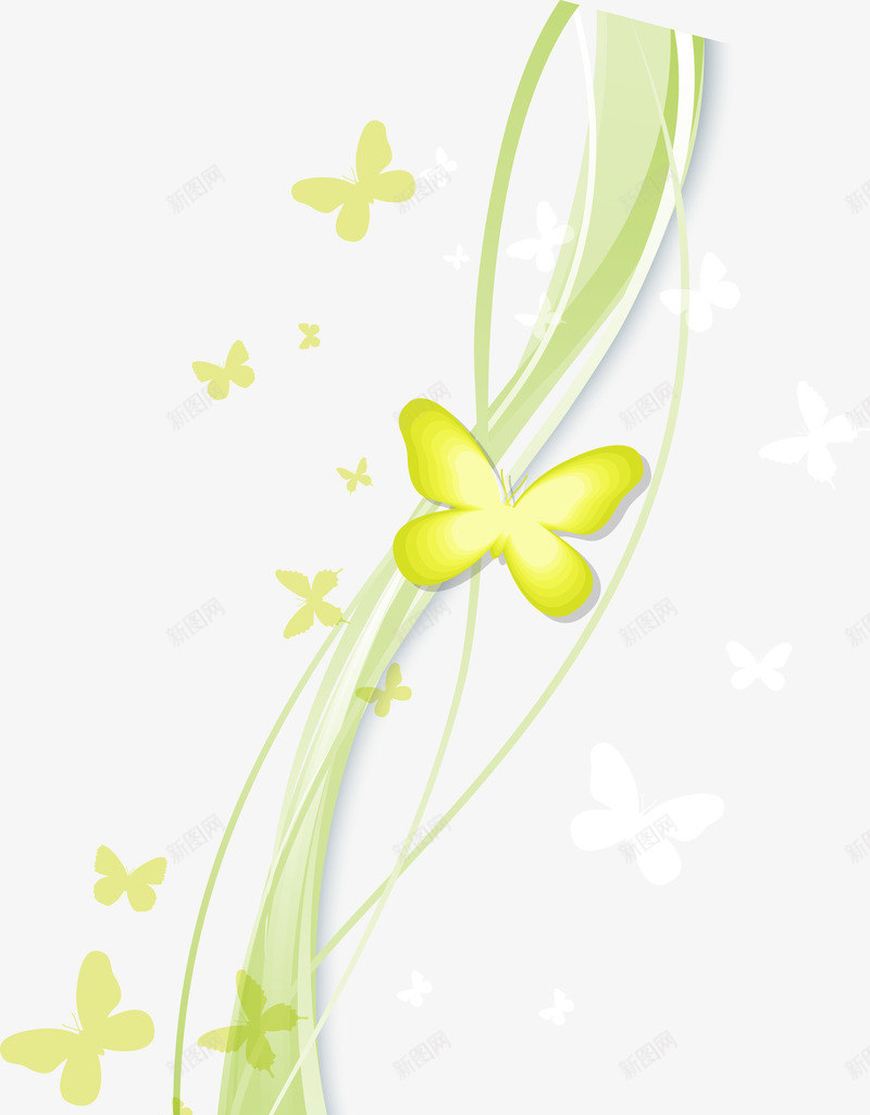 科技时尚绿色背景图案png免抠素材_88icon https://88icon.com 曲线 科技时尚绿色背景素材 线条 蝴蝶