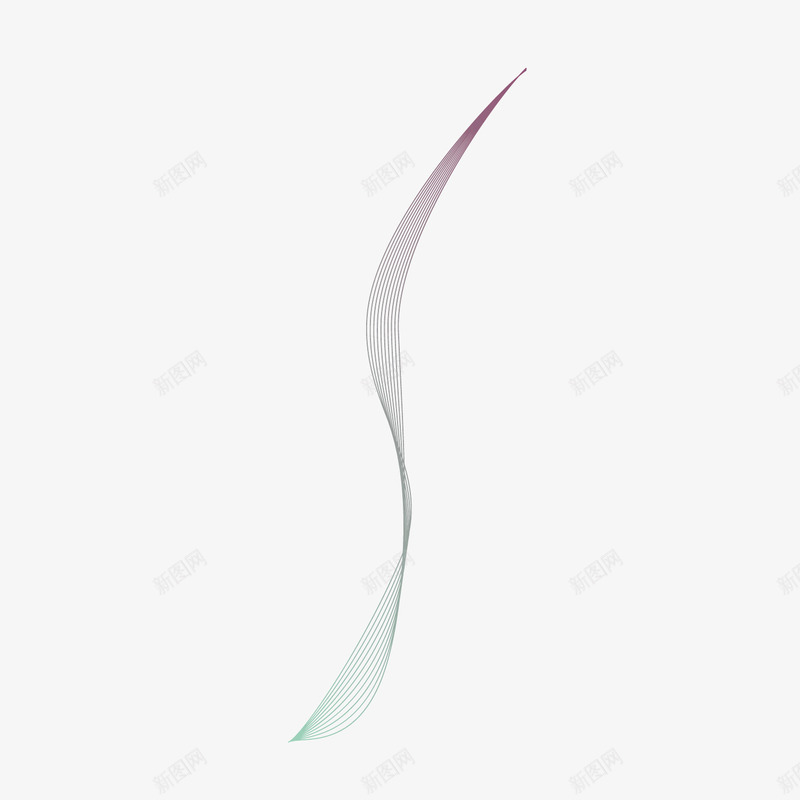 蓝色渐变线条曲线png免抠素材_88icon https://88icon.com 曲线 渐变 线条 蓝色