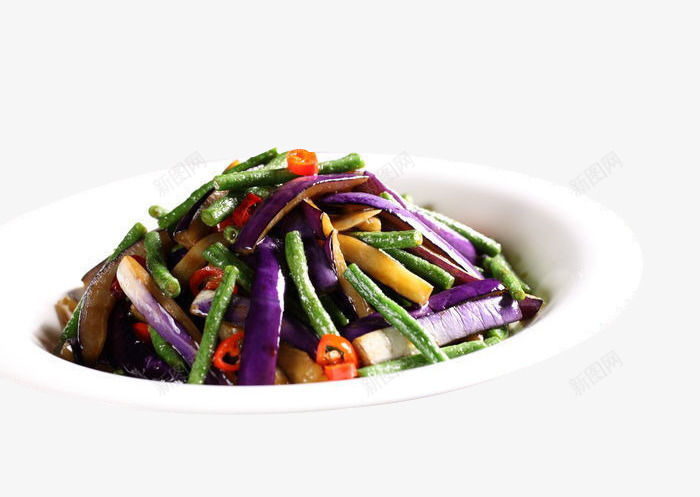 长豆角炒茄子png免抠素材_88icon https://88icon.com 产品实物 炒菜 美味 茄子 菜肴 蔬菜 长豆角